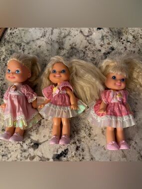 VTG 1980s Cherry Merry Muffin Cupcake Dolls Lot of 3 Toy Girl Assorted Series